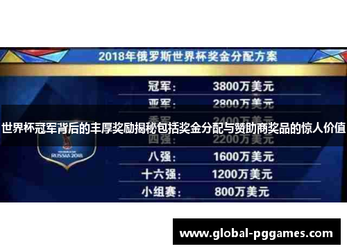 世界杯冠军背后的丰厚奖励揭秘包括奖金分配与赞助商奖品的惊人价值